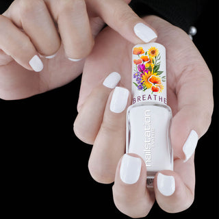 aura | Breathable and water permeable nail polish | Semi-transparent milky white