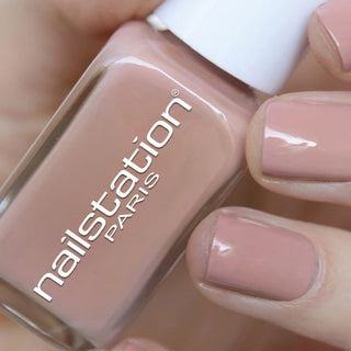 pink powder | Nude nail polish