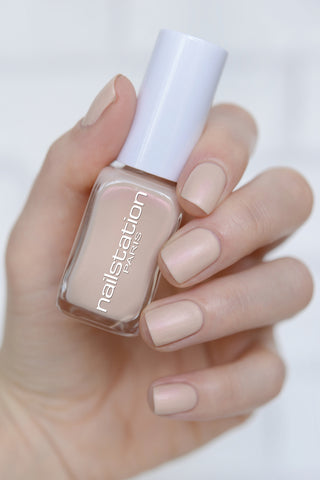 topless | Matte nude shimmer nail polish